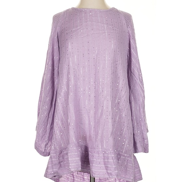 Sundress womans Indiana Lilac Mini Dress with Fuchsia Tassel Back size XS - Picture 2 of 3